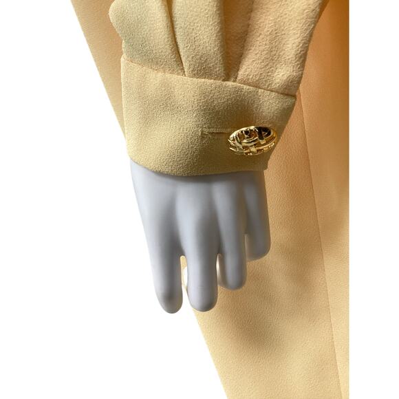 VTG Sandra Ow-Wing For N.R.1 Dress Women’s SZ XL Dead Stock Gold Buttons Yellow - Picture 4 of 5